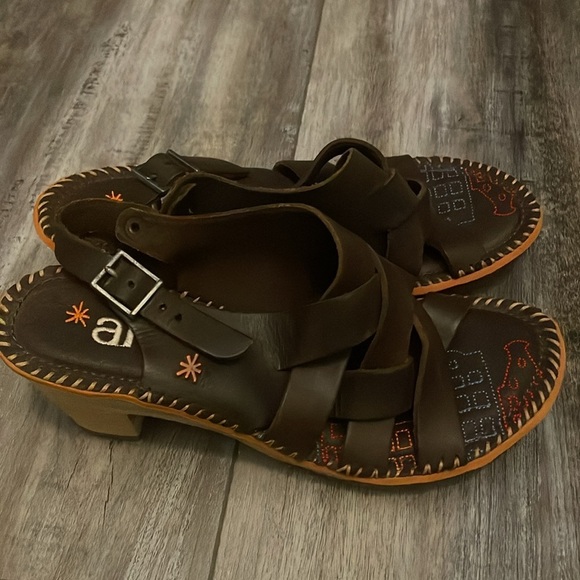 Art Company Women’s Wish Heeled Strap Sandals Brown Leather size 6 - Picture 9 of 16